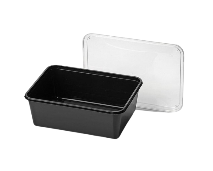 Maaltijdbak 1000ml - Zwart - 10 stuks afbeelding