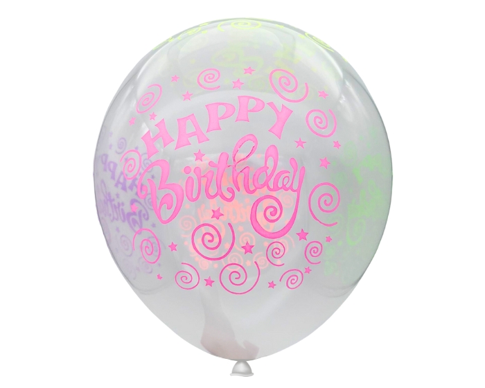 Ballonnen Happy Birthday Neon (10st) afbeelding
