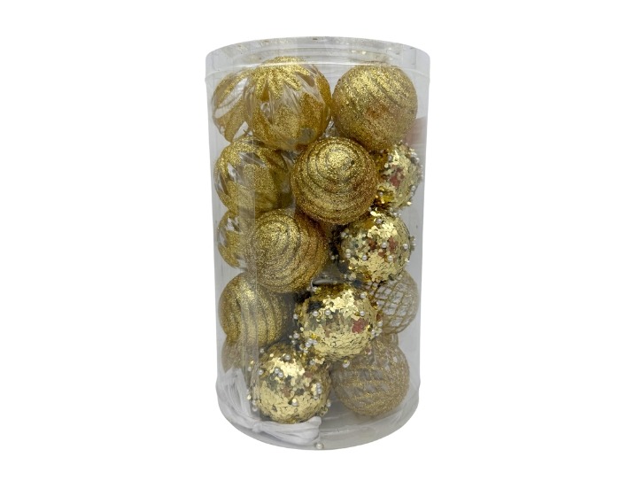 Kerstballen Goud - 6cm - 25 stuks afbeelding