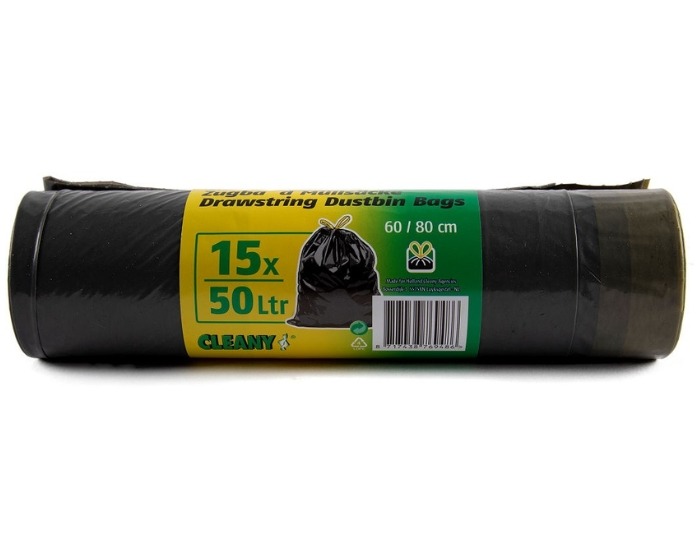 Huisvuilniszak Cleany - 50L - 15 stuks afbeelding