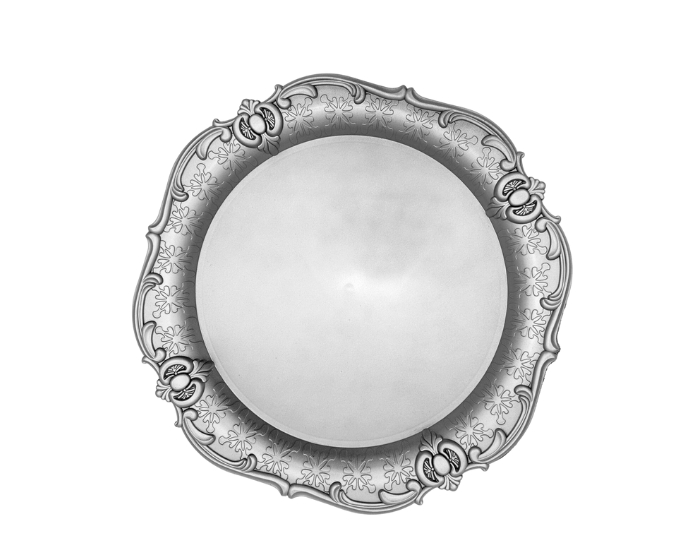 Plastic Dienblad Rond Mat Zilver (39cm) afbeelding
