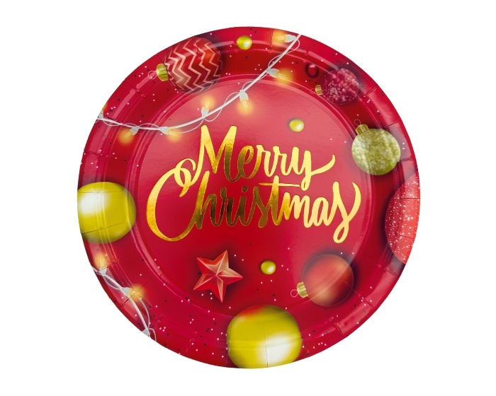 Kartonnen Borden Merry Christmas Stars - 22,5cm - 10 stuks afbeelding