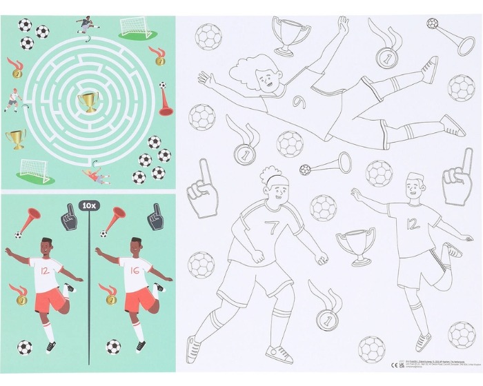 Activiteitenset Placemat Voetbal - 40x30cm - 6 stuks afbeelding