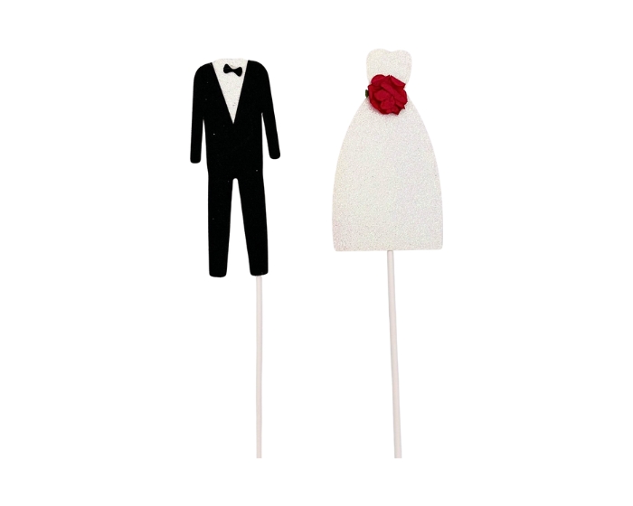 Caketopper Bruidspaar afbeelding