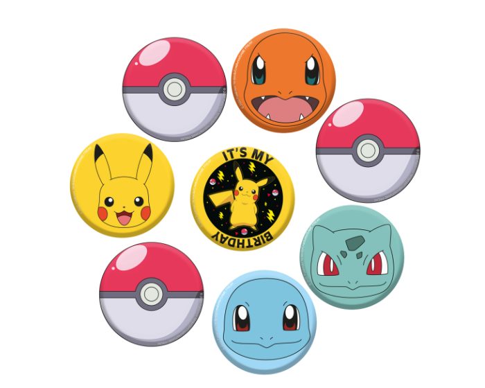 Badges Pokemon (8st) afbeelding