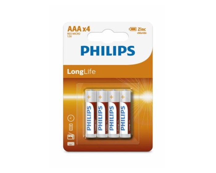 Philips Batterij LongLife AAA (4st) afbeelding