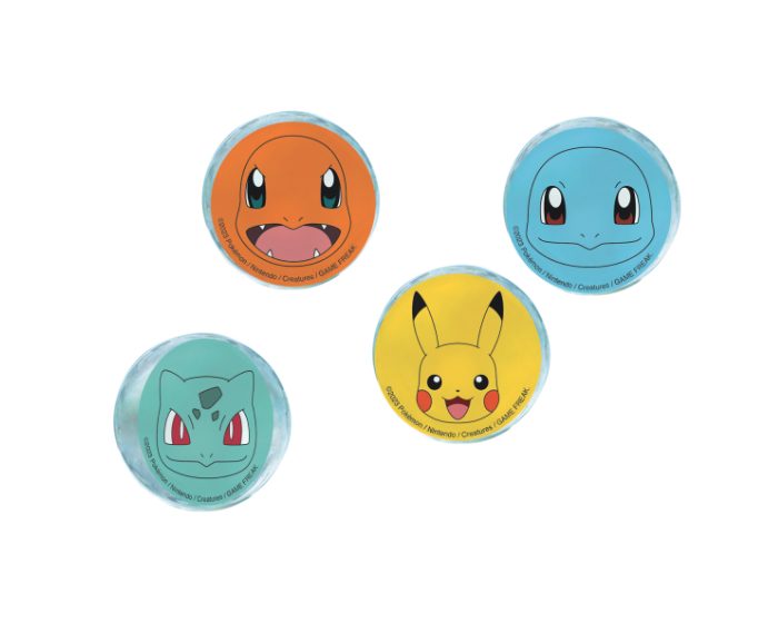 Stuiterbal Pokemon 4cm (4st) afbeelding