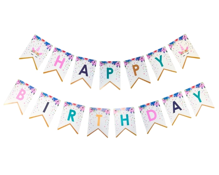 Slinger Happy Birthday Unicorn Wimpers afbeelding