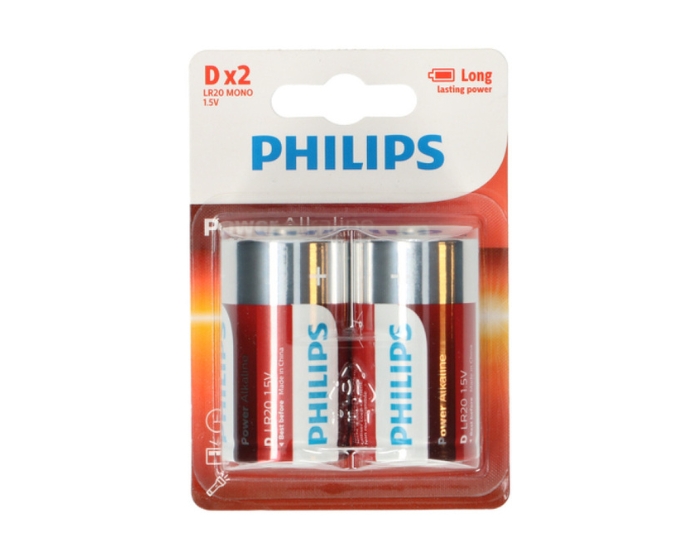 Philips Batterij Powerlife D (2st) afbeelding