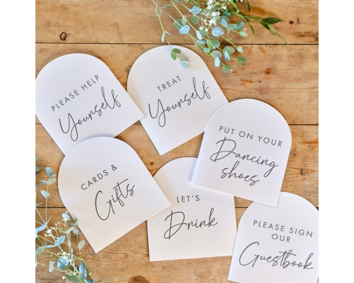 Tafelkaarten Bruiloft Rustic Romance (6st) afbeelding