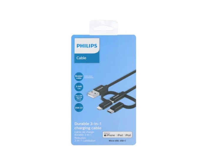 Philips Oplaadkabel 3-in-1 (1,2m) afbeelding