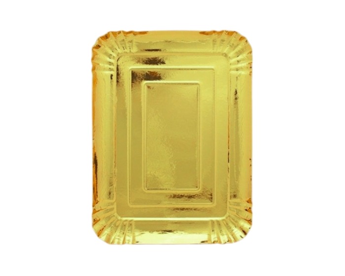 Kartonnen Dienblad Metallic Goud - 25x35cm - 3 stuks afbeelding