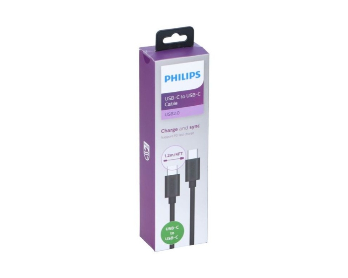 Philips USB-C naar USB-C Kabel (1,2m) afbeelding