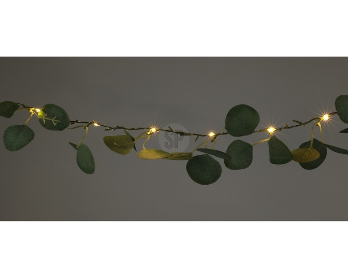 Garland Eucalyptus met LED lampjes - 290cm afbeelding