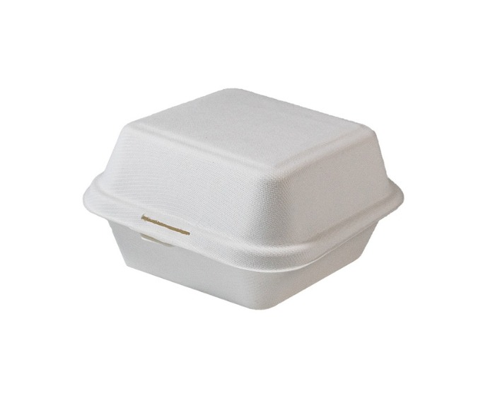 Hamburgerbox Suikerriet - 154x155x80mm - 50 stuks afbeelding