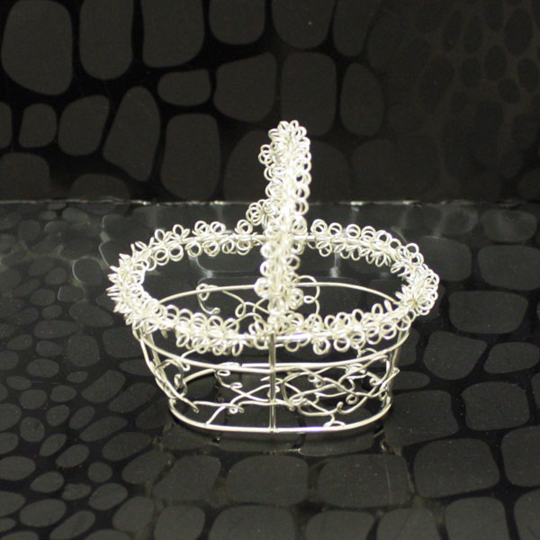 Mandje Metaaldraad Zilver (12st) afbeelding