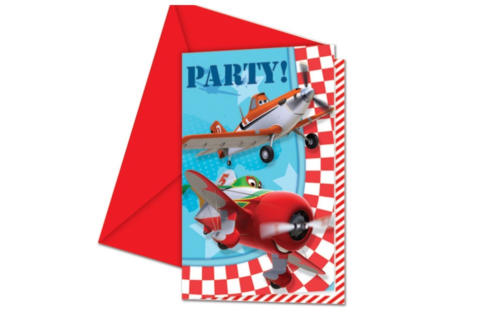 Uitnodiging Planes - 6 stuks afbeelding