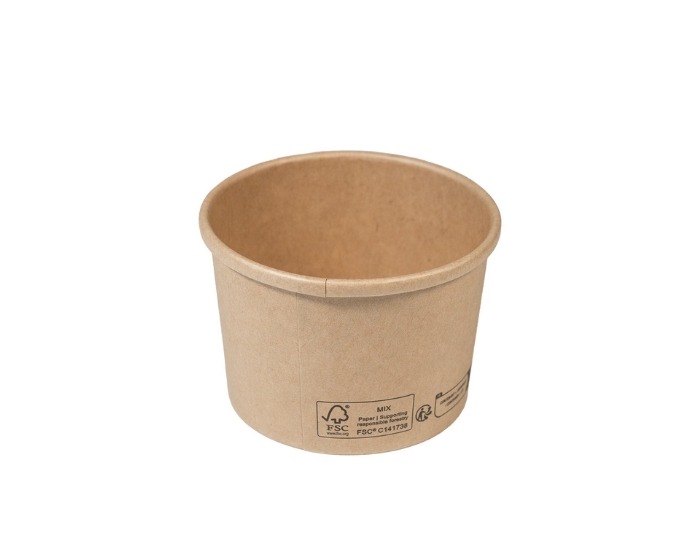 Kartonnen Soepkom Kraft - 240ml - 25 stuks afbeelding