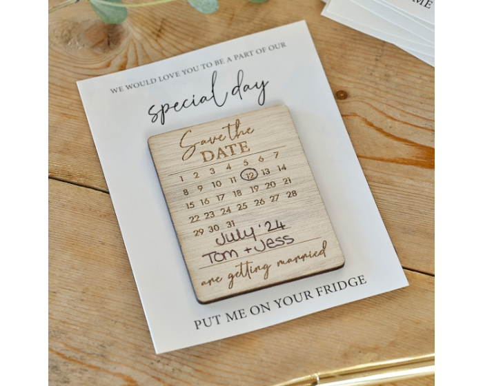 Save the Date Magneet Rustic Romance Ginger Ray (10st) afbeelding