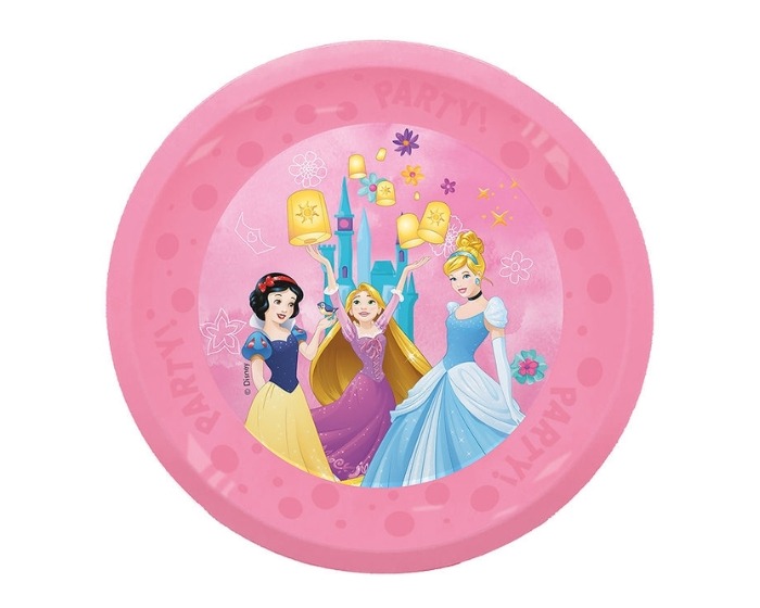 Herbruikbare Borden Disney Princess - 21cm - 4 stuks afbeelding