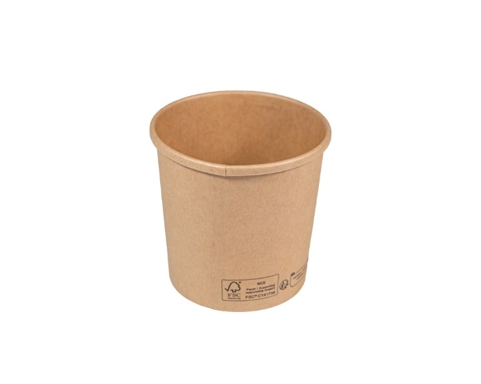 Kartonnen Soepkom Kraft - 360ml - 25 stuks afbeelding