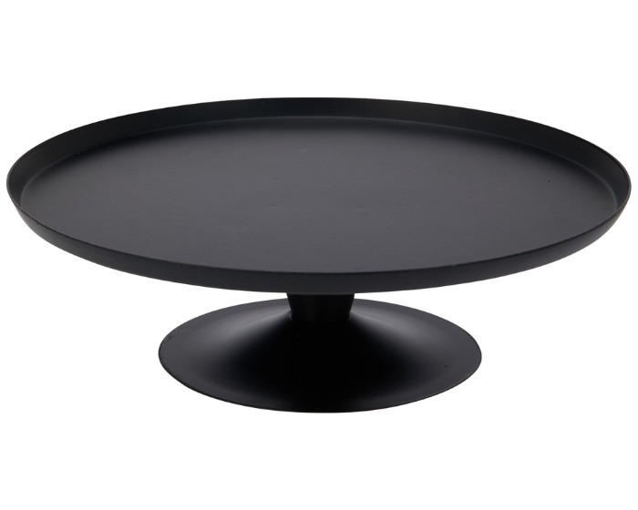Taartplateau Mat Zwart - 24cm afbeelding