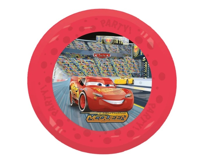 Herbruikbare Borden Cars - 21cm - 4 stuks afbeelding