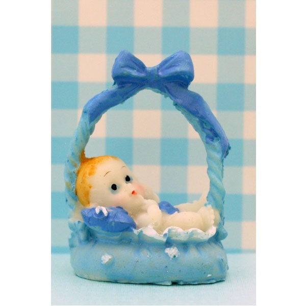 Babybeeldje Mand Blauw (24st) afbeelding
