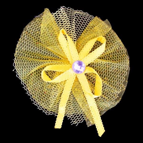 Deco Tule Strik Geel (12st) afbeelding