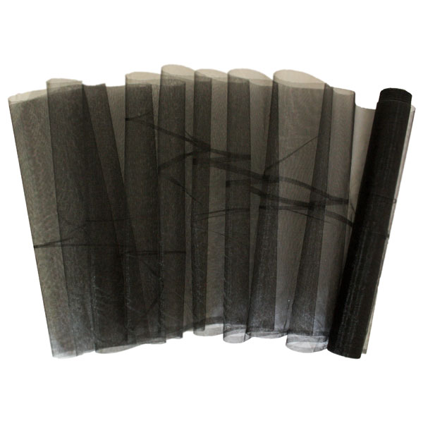 Decoratiestof Organza Zwart (30x500cm) afbeelding