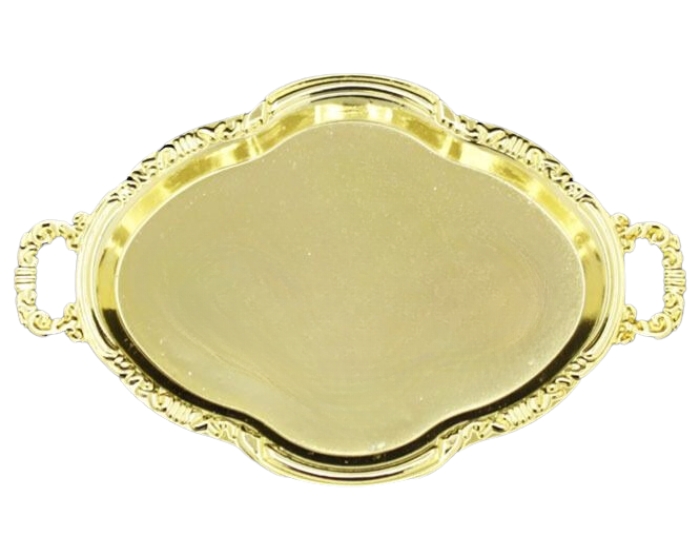 Mini Dienbladen Ovaal Goud (12st) afbeelding