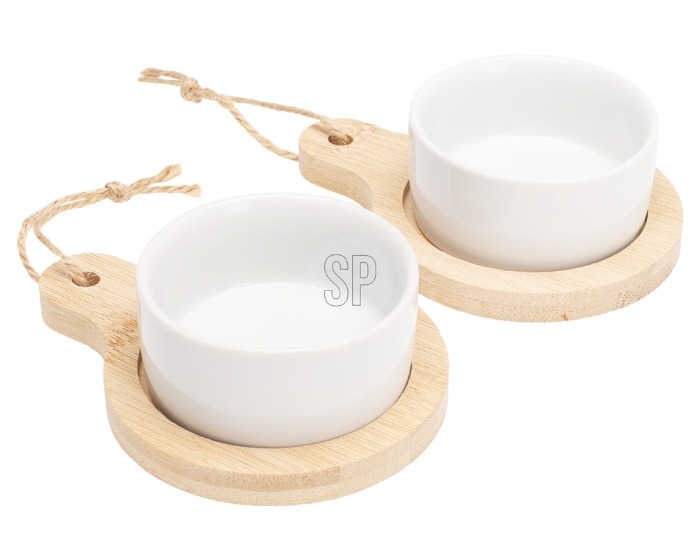 Serveerset Plank en Schaal Excellent Houseware - 8x4cm - 2 stuks afbeelding