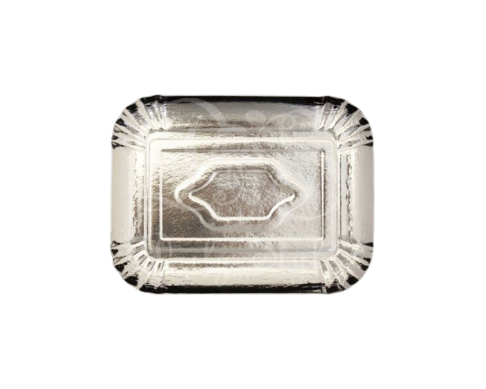 Kartonnen Dienblad S Zilver (5st) afbeelding