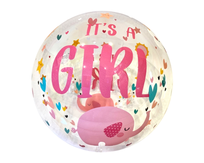 Bubble Ballon It's a Girl (60cm) afbeelding