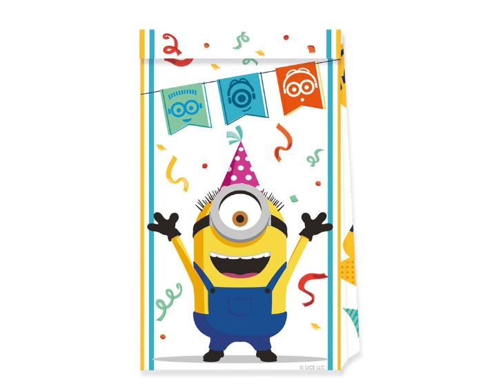 Papieren Zakjes Minions - 4 stuks afbeelding