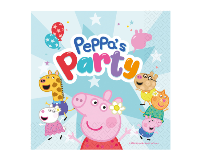 Servetten Peppa Pig - 33x33cm - 16 stuks afbeelding