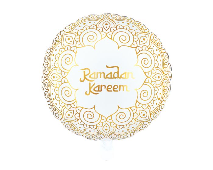 Folieballon Ramadan Kareem Wit&Goud - 45cm afbeelding