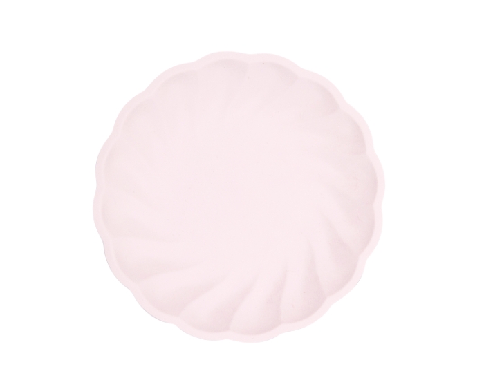 Suikerriet Borden Bloem Roze– Ø22,9cm – 6 stuks afbeelding