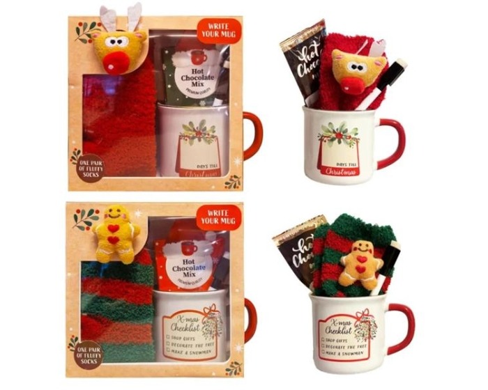 Joyful Giftbox - Chocolade mix, kerstsok&mok afbeelding