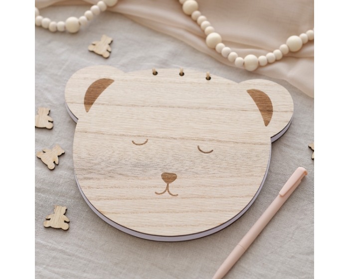 Houten Gastenboek Teddy Beer Ginger Ray afbeelding