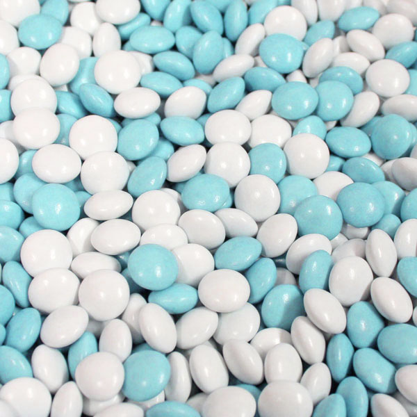Chocolade Lentilles Blauw/Wit (900gr) afbeelding