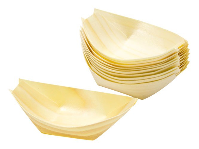 Houten Snackboot S - 12 stuks afbeelding