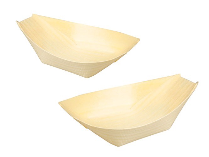 Houten Snackboot M - 12 stuks afbeelding