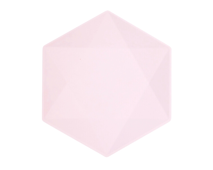 Borden - Hexagon Groot - Roze - 6 stuks afbeelding