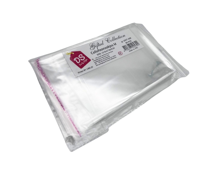 Cellofaan zakjes M 12,5x17,5cm (50st) afbeelding