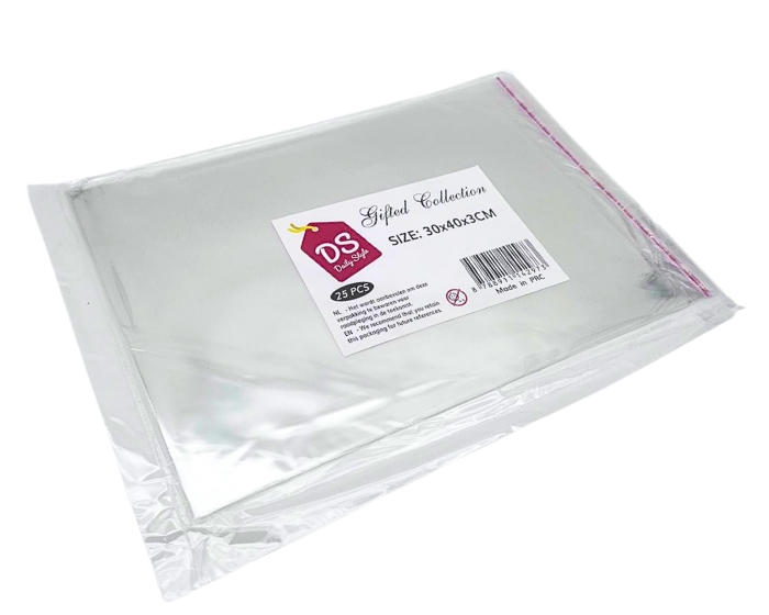 Cellofaan zakjes XL 30x40cm (25st) afbeelding