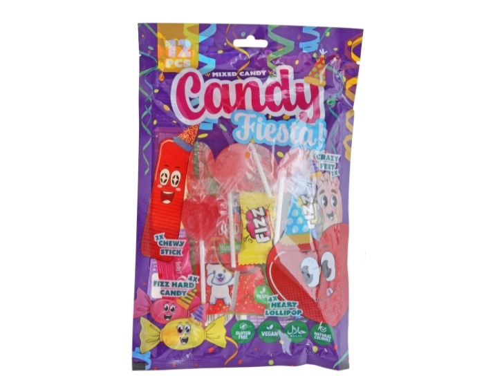 Candy Fiesta Party Bag - 100 gram - 12 stuks afbeelding