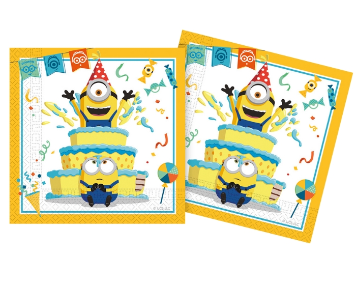 Servetten Minions 33x33cm (20st) afbeelding