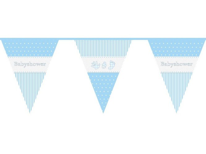 Vlaggenlijn'Babyshower'Blauw afbeelding