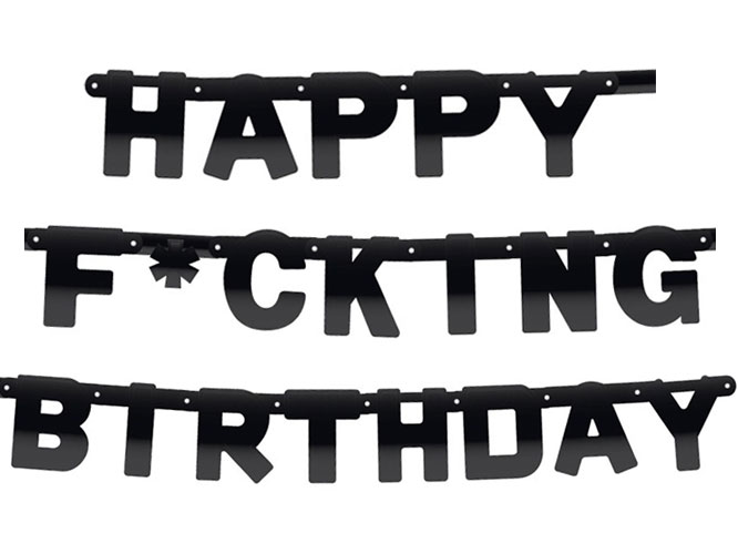 Letterslinger'Happy F*cking Birthday' afbeelding